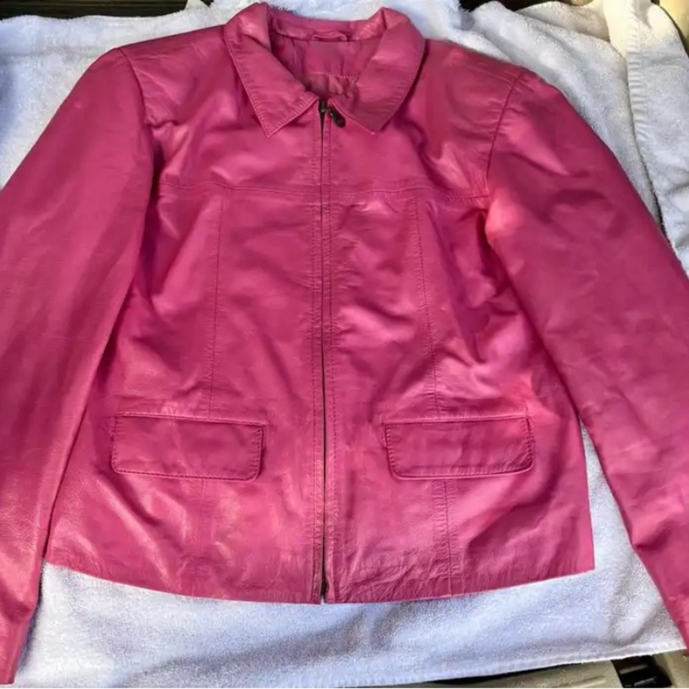 SERRANO LEATHER, 100% real leather jacket,  slight discoloration in some areas.
